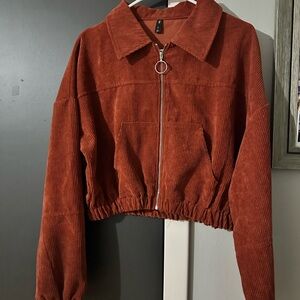 Women's Rust Corduroy Jacket